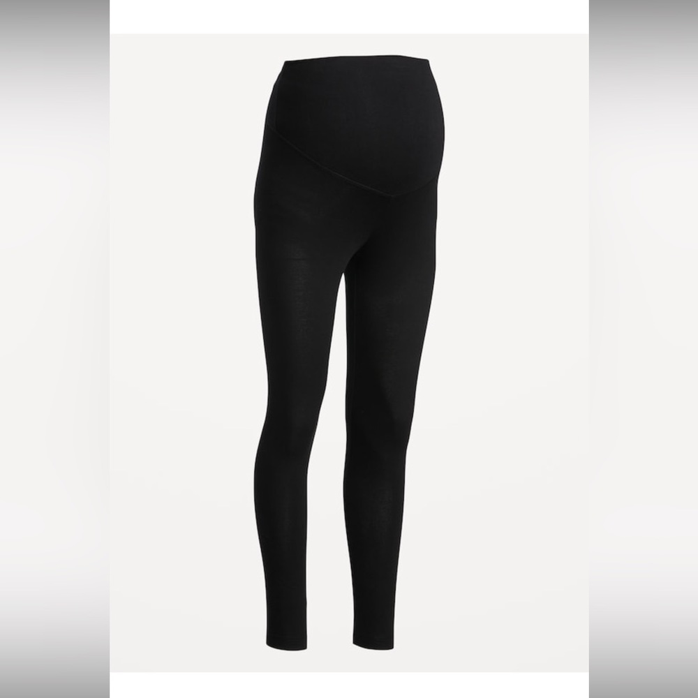 (2) Maternity Old Navy Active Go-Dry Grey & Black Leggings Full Panel